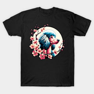 Poodle Enjoys Spring Amidst Cherry Blossoms T-Shirt